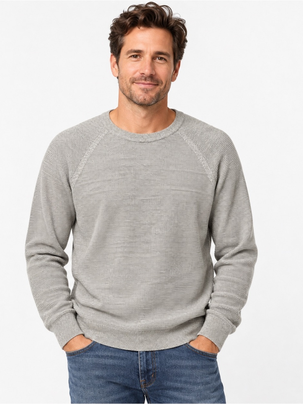J.Crew Men’s 100% Cotton Gray Crewneck Sweater S L XL NWT
